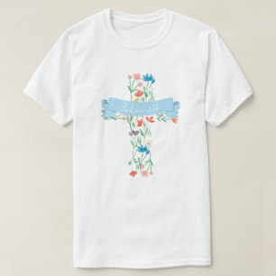 Camiseta Cruz Floral John 3:16 Unisex