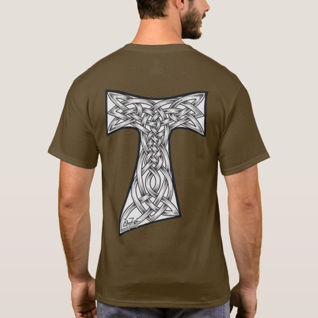 Camiseta Cruz franciscana celta (Reverso)