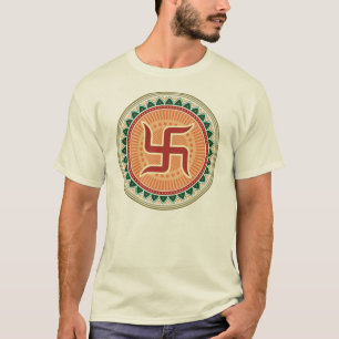 Camiseta Cruz gamada con el estilo indio tradicional