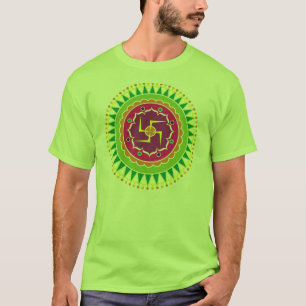 Camiseta Cruz gamada con el estilo indio tradicional