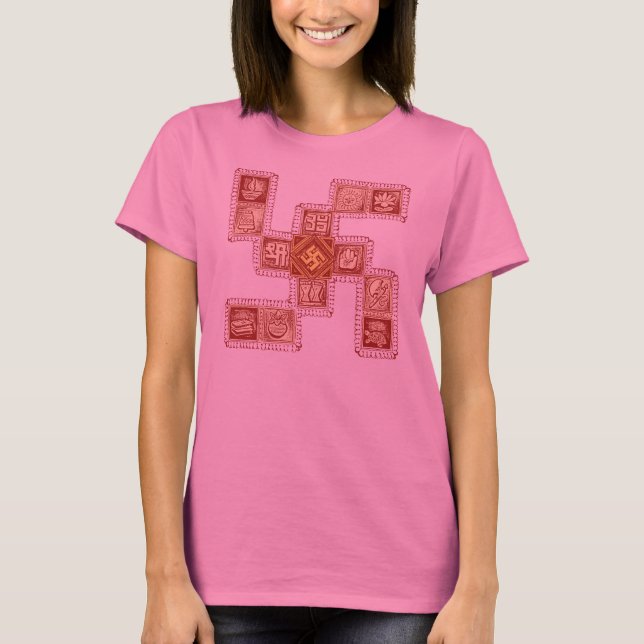 Camiseta Cruz gamada tradicional india (Anverso)