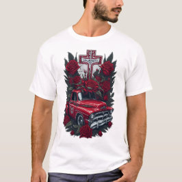 Camiseta Cruz gótica tatuada 6