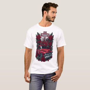 Camiseta Cruz gótica tatuada 6
