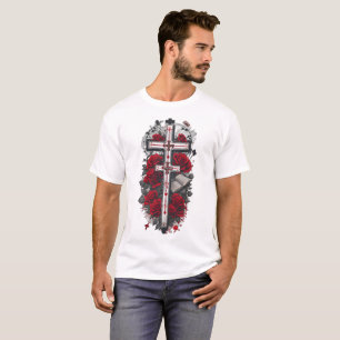 Camiseta Cruz gótica tatuta 10