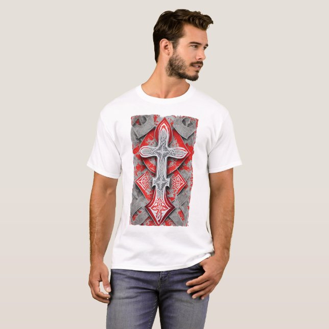 Camiseta Cruz gótica tatuta 47 (Anverso completo)