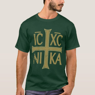 Camiseta Cruz IC XC NIKA Ortodoxa Cristianismo Oriental Cri