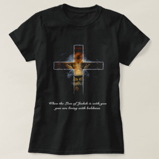 Camiseta Cruz - Jesús como el león de Judah