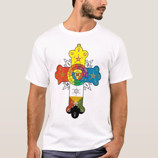 Camiseta Cruz Lamen Rosa (Anverso)