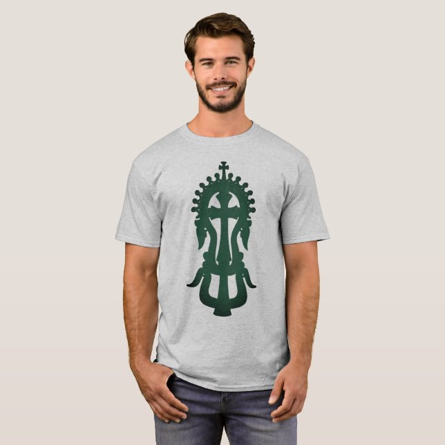Camiseta Cruz ortodoxa etíope de Tewahedo (Anverso completo)