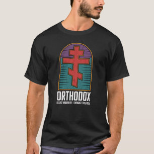 Camiseta Cruz ortodoxa oriental Resiste la modernidad