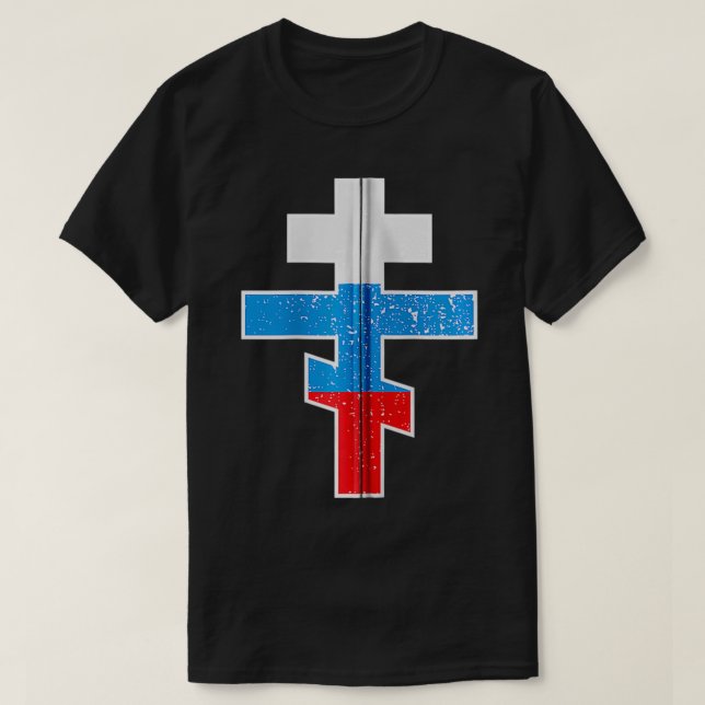 Camiseta Cruz Ortodoxa Rusa (Diseño del anverso)