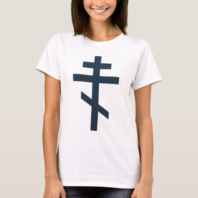 Camiseta Cruz ortodoxa rusa (Anverso)
