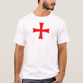 Camiseta Cruz pátea côncava vermelha tipo templária 1