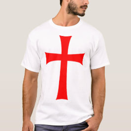 Camiseta Cruz pátea côncava vermelha tipo templária 2