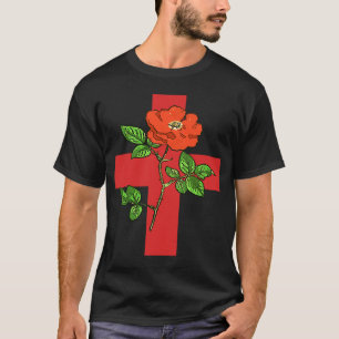 Camiseta Cruz Patriótica de San Jorge y Rosa de Tudor Inglé