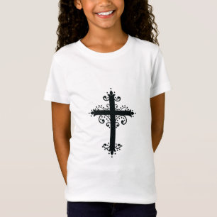 Camiseta Cruz religiosa con un adorno