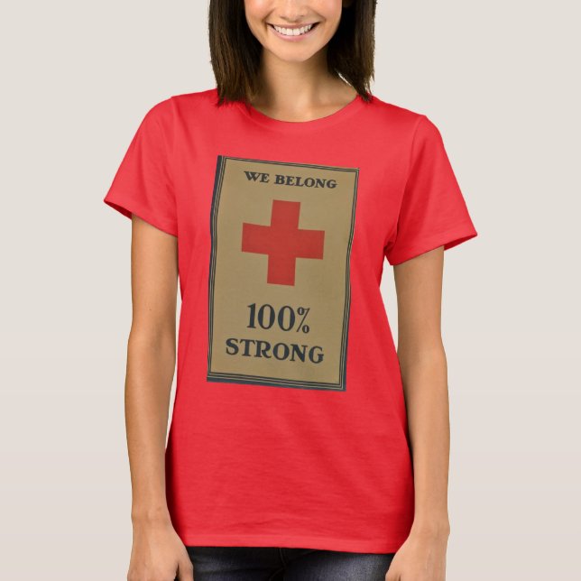 Camiseta Cruz Roja de la Primera Guerra Mundial de 1920 "So (Anverso)
