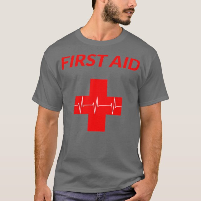 Camiseta Cruz Roja del latido de los primeros auxilios para (Anverso)