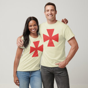 Camiseta Cruz Roja Equilátera Gráfica Simbólica Heráldica