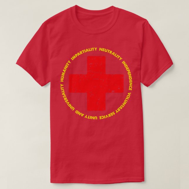 Camiseta Cruz Roja Vintage (Diseño del anverso)