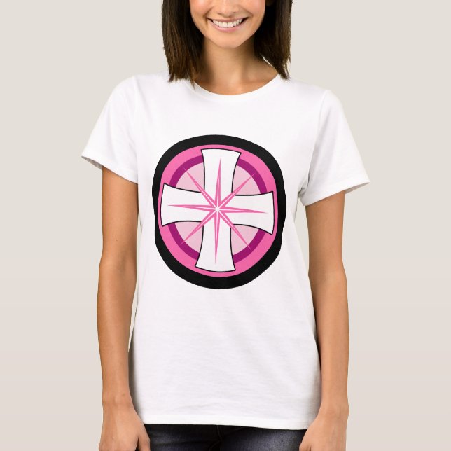 Camiseta Cruz rosa (Anverso)