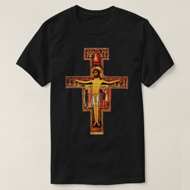 Camiseta Cruz San Damiano San Francisco de Asís (Diseño del anverso)