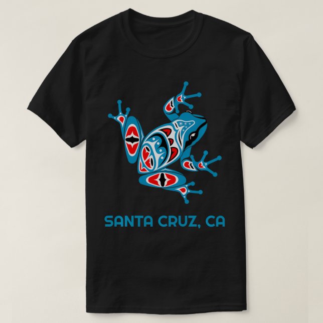Camiseta Cruz Santa Alaska Frog PNW Nativo de arte indio Am (Diseño del anverso)
