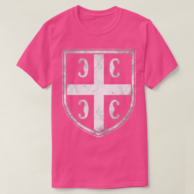 Camiseta Cruz serbia 1 (Diseño del anverso)