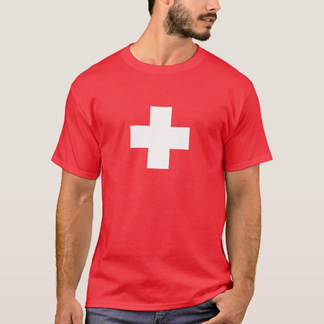 Camiseta Cruz suiza más (Anverso)