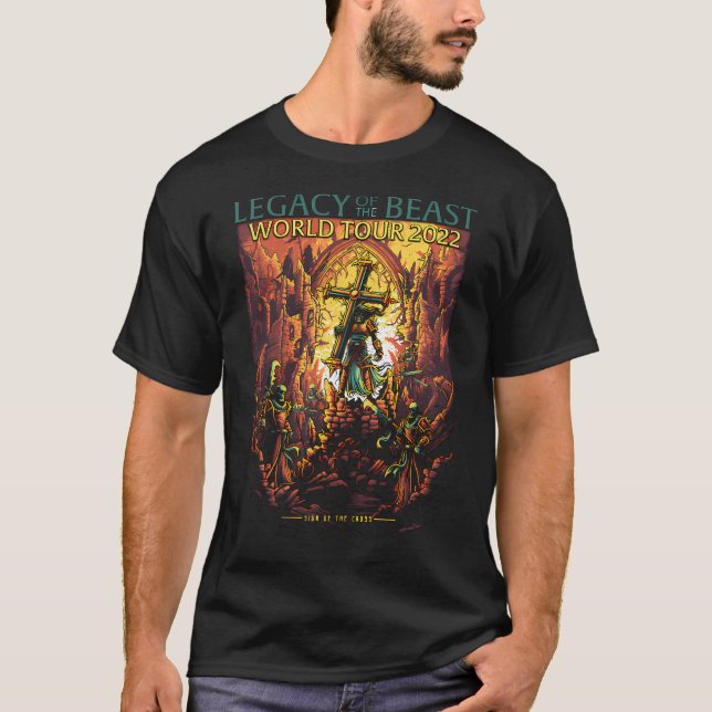 Camiseta Cruz y Esqueleto (Anverso)