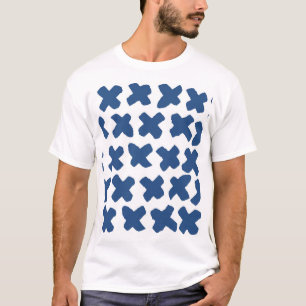 Camiseta Cruza Shibori: Patrón Batik Índigo