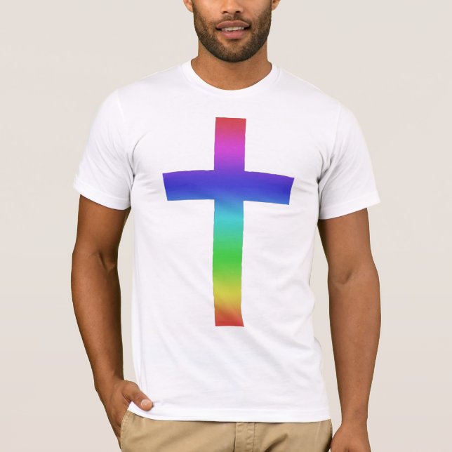 Camiseta cruzada del arco iris (Anverso)