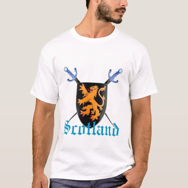 Camiseta cruzada espadas del escudo del escudo de (Anverso)