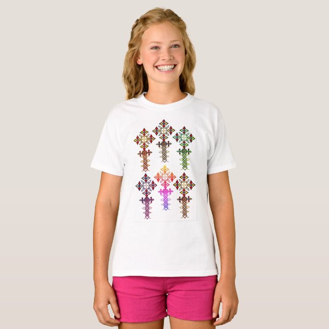 Camiseta cruzada etíope - chicas (Anverso completo)