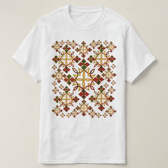 Camiseta cruzada etíope de Rootz Meskel (Diseño del anverso)