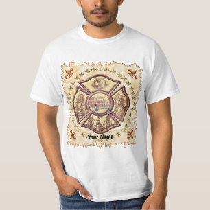 Camiseta cruzada maltesa para bomberos