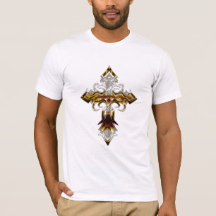 Camiseta cruzada medieval parduzco