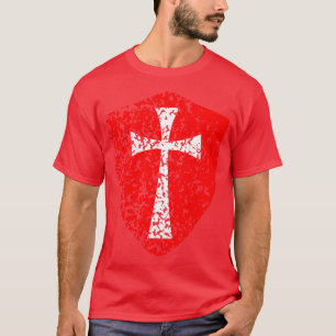 Camiseta Cruzada Templaria del Caballero, Cruz Roja perturb