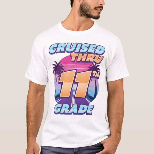 Camiseta Cruzado a través de 11º grado de graduación (Anverso)