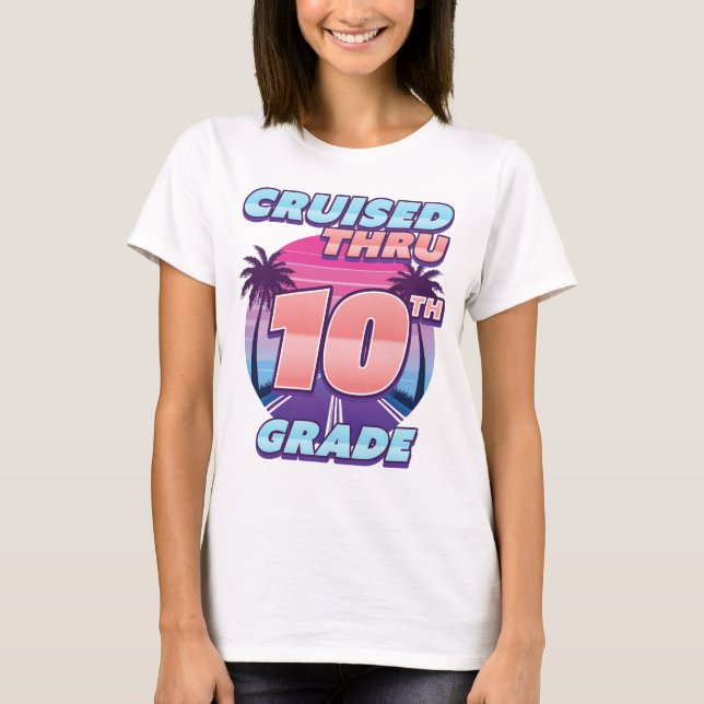 Camiseta Cruzado a través de Chica de grado 10 (Anverso)