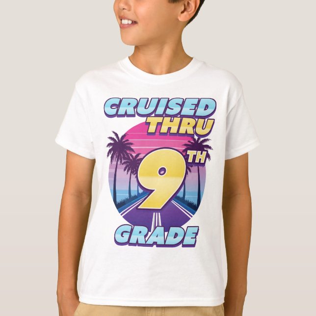 Camiseta Cruzado a través de graduación de noveno grado (Anverso)