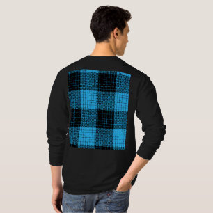 Camiseta Cruzado Cuadro Búfalo Negro Azul