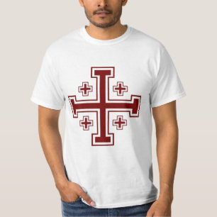 Camiseta Cruzado papal de la cruz de Jerusalén