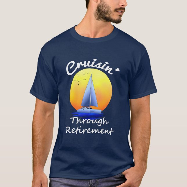 Camiseta Cruzando a través de la jubilación (Anverso)