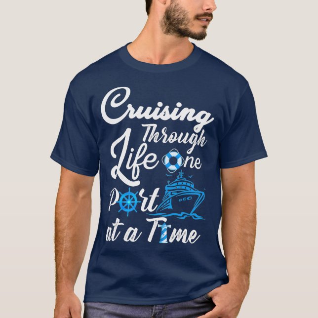 Camiseta Cruzando a través de la vida un puerto a la vez ho (Anverso)