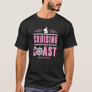 Camiseta Cruzando La Costa Myrtle Beach Vela Capitán
