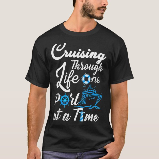 Camiseta Cruzando la vida de un puerto a la vez hombres muj (Anverso)