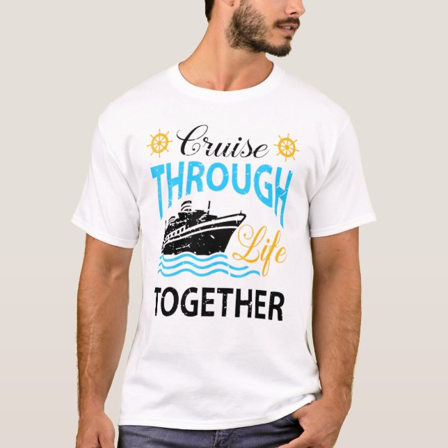 Camiseta Cruzando la vida juntos cruzando el barco Vacati (Anverso)