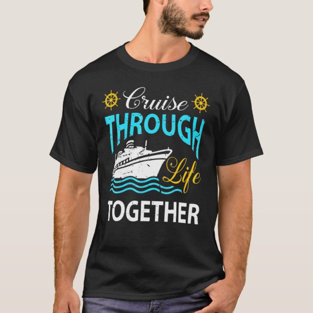 Camiseta Cruzando la vida juntos cruzando el barco Vacati (Anverso)