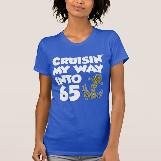 Camiseta Cruzando mi camino hacia el 65 (OSCURO) (Anverso)